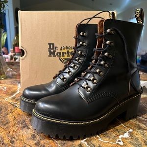 Black Leona Dr Marten’s Boots. Size 10